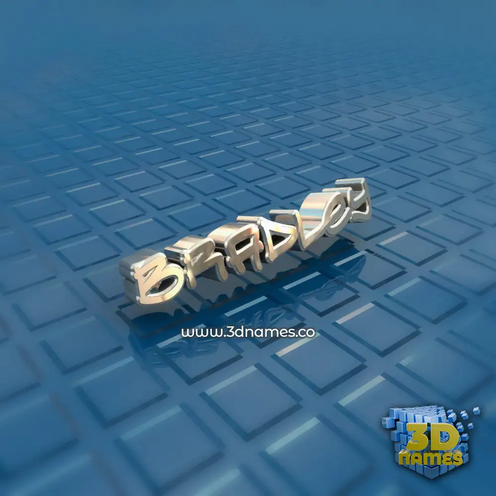 bradley in Blue Bling style - 3D name wallpaper