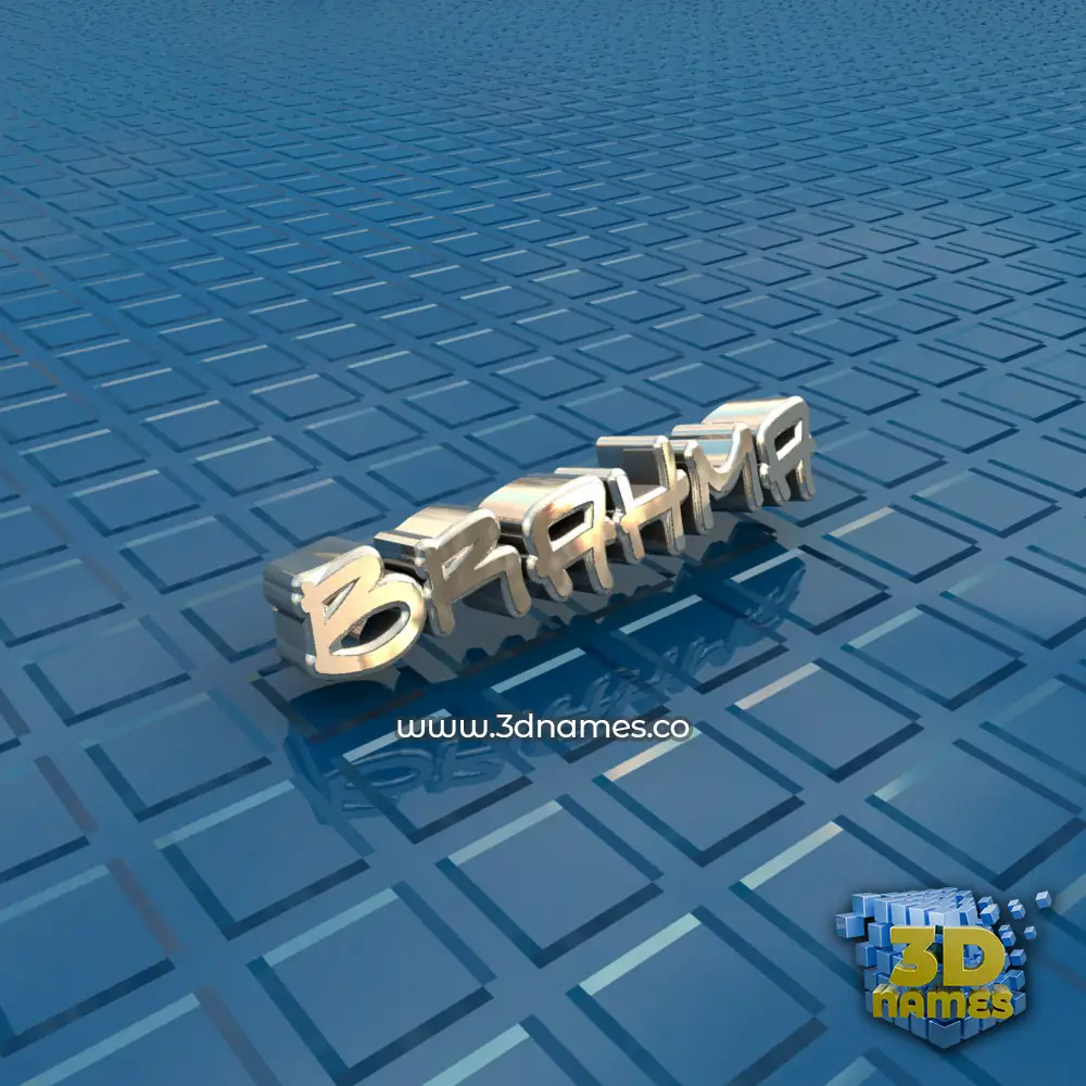 brahma in Blue Bling style - 3D name wallpaper