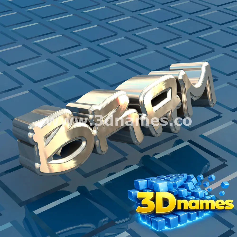 bram in Blue Bling style - 3D name wallpaper