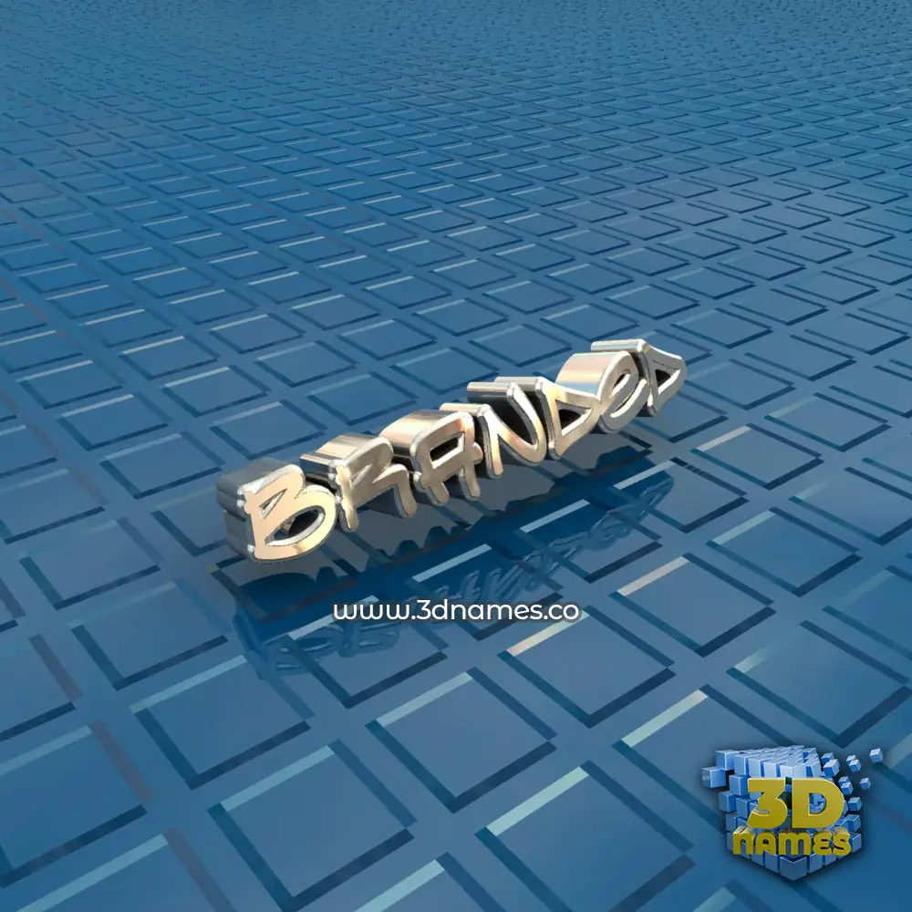 branded in Blue Bling style - 3D name wallpaper