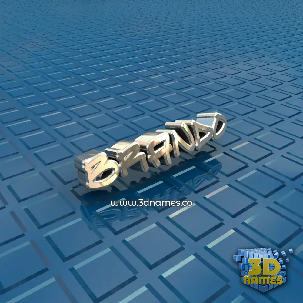 brando in Blue Bling style - 3D name wallpaper
