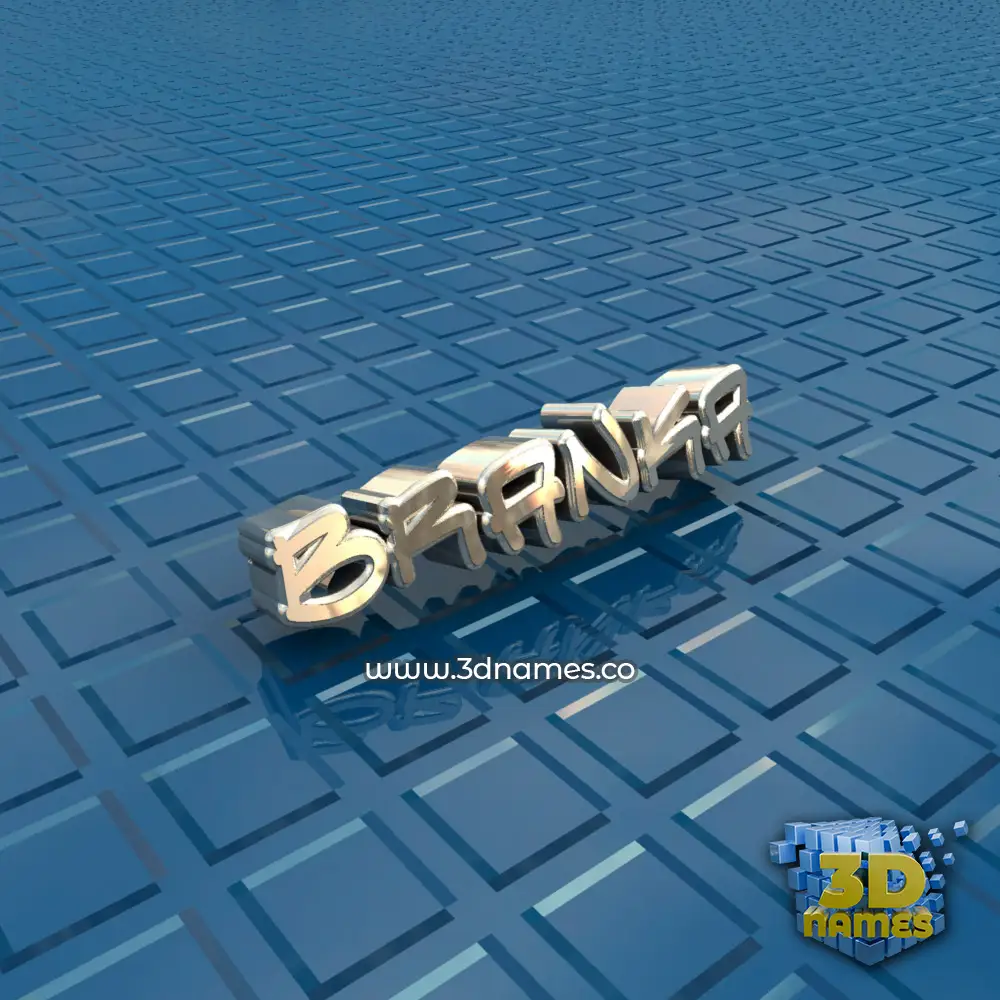 branka in Blue Bling style - 3D name wallpaper