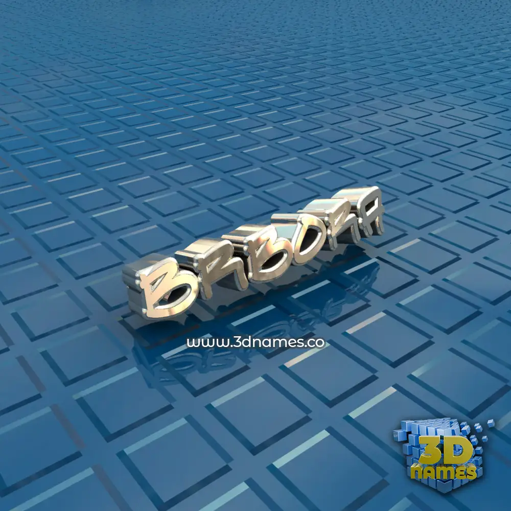 brbora in Blue Bling style - 3D name wallpaper
