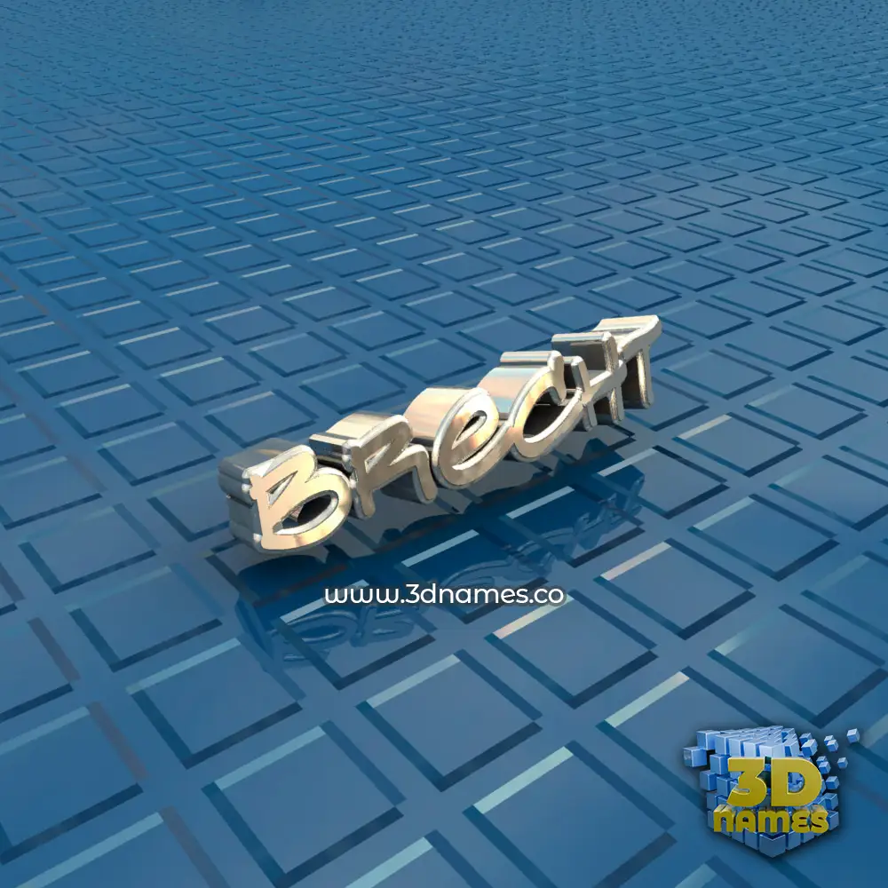 brecht in Blue Bling style - 3D name wallpaper