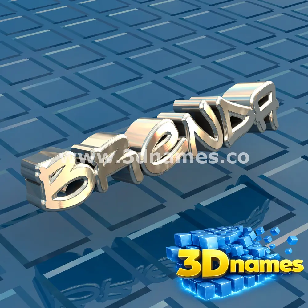 brenda in Blue Bling style - 3D name wallpaper
