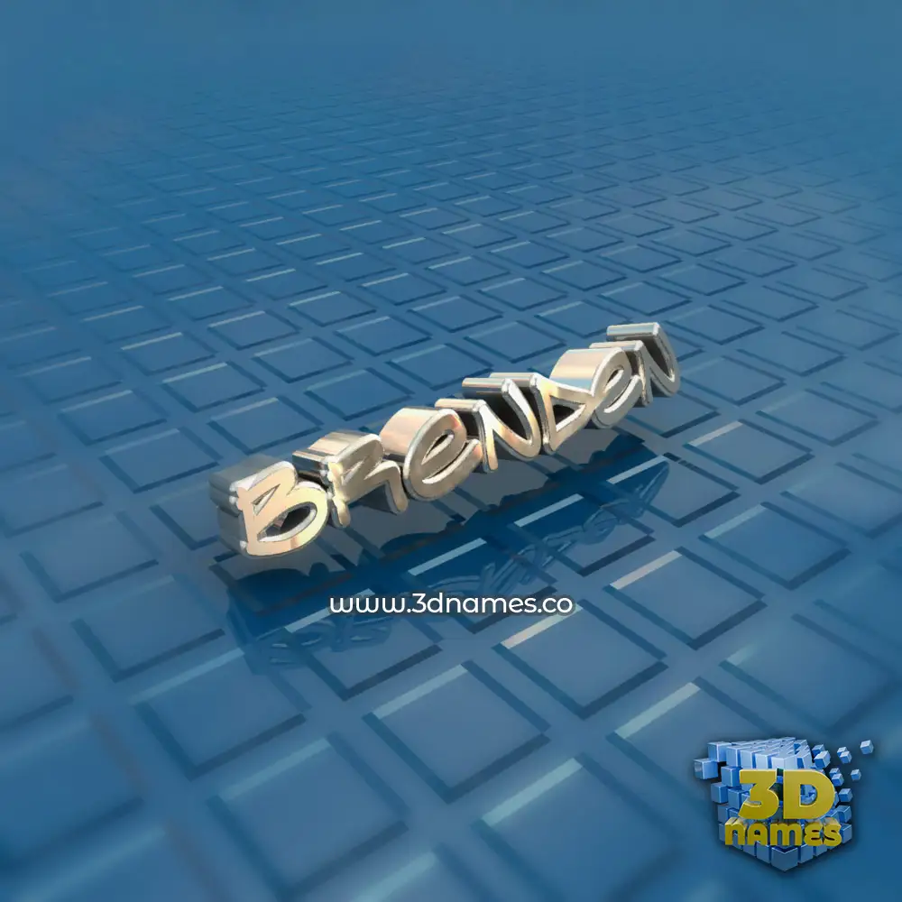 brenden in Blue Bling style - 3D name wallpaper