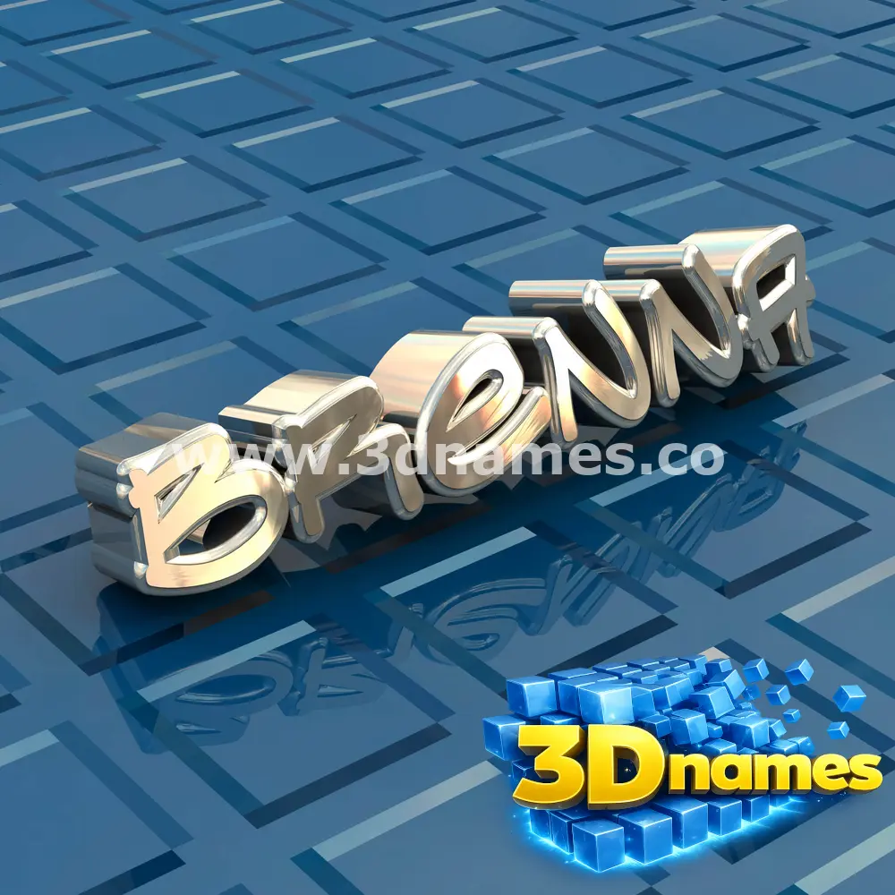 brenna in Blue Bling style - 3D name wallpaper