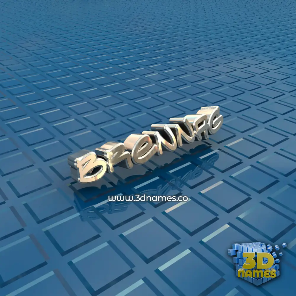 brennag in Blue Bling style - 3D name wallpaper
