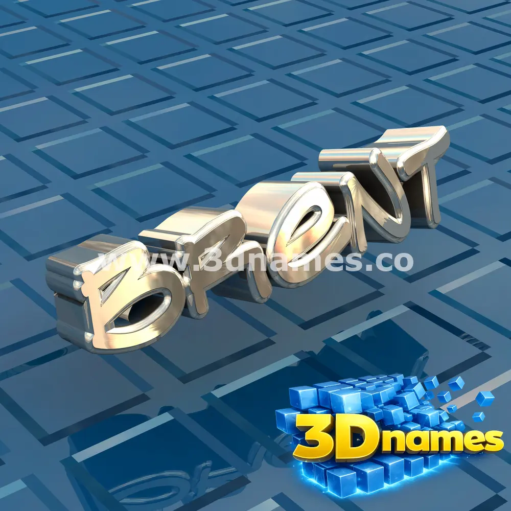brent in Blue Bling style - 3D name wallpaper