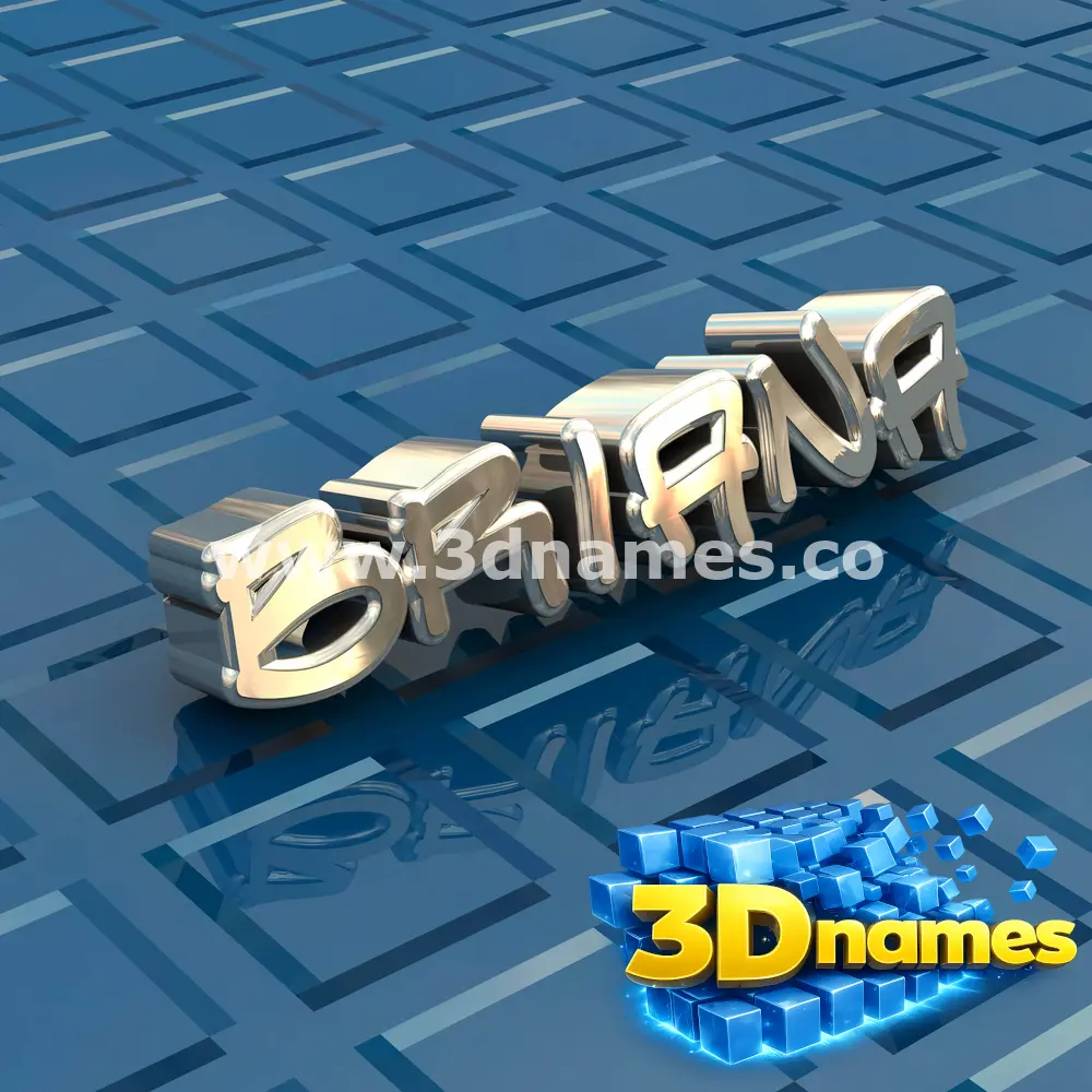 briana in Blue Bling style - 3D name wallpaper