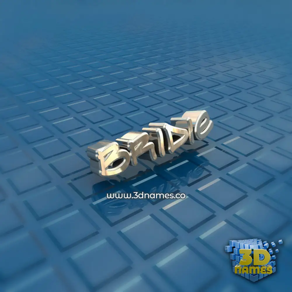 bridie in Blue Bling style - 3D name wallpaper