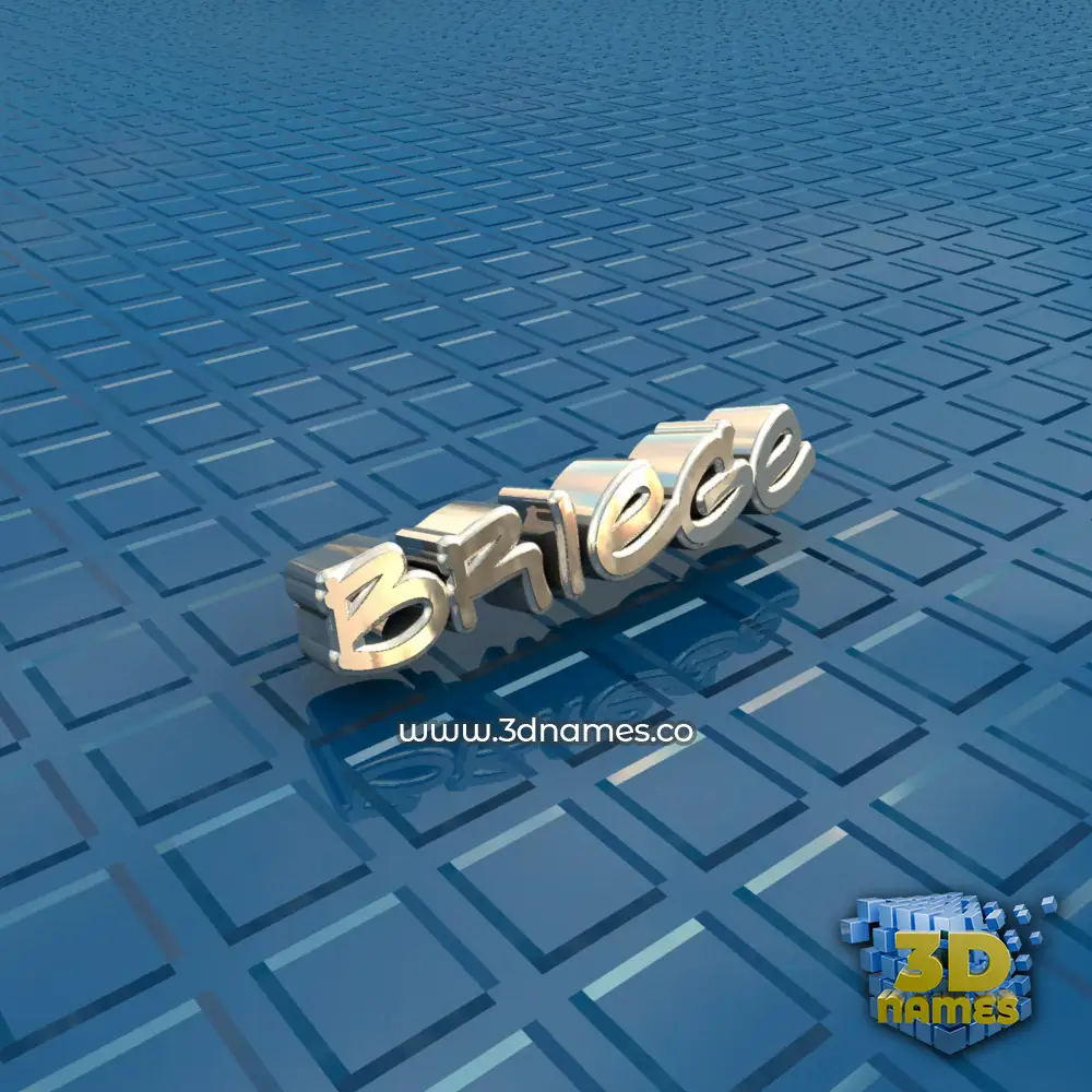briege in Blue Bling style - 3D name wallpaper