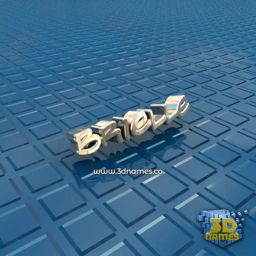 brielle in Blue Bling style - 3D name wallpaper