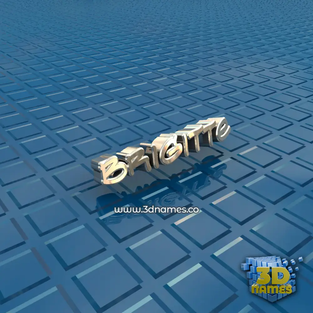 brigitte in Blue Bling style - 3D name wallpaper