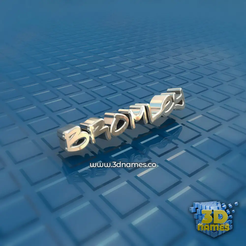 bromley in Blue Bling style - 3D name wallpaper