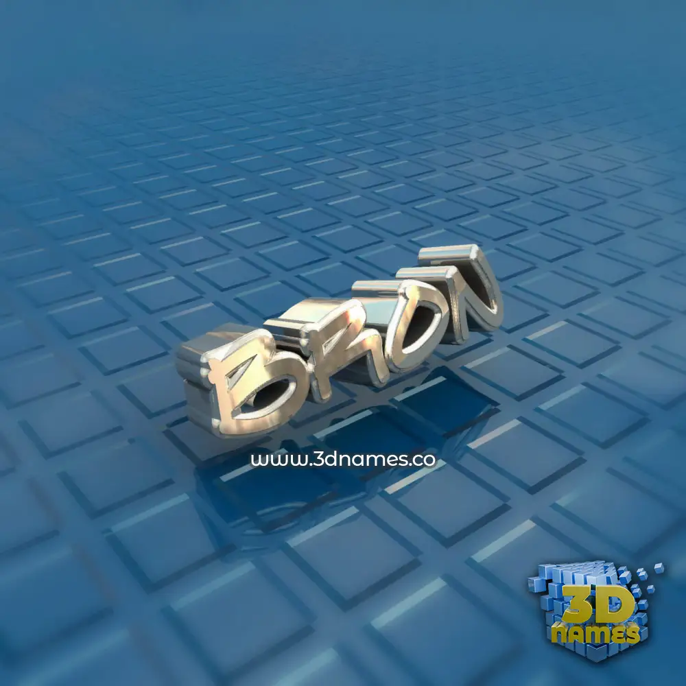 bron in Blue Bling style - 3D name wallpaper