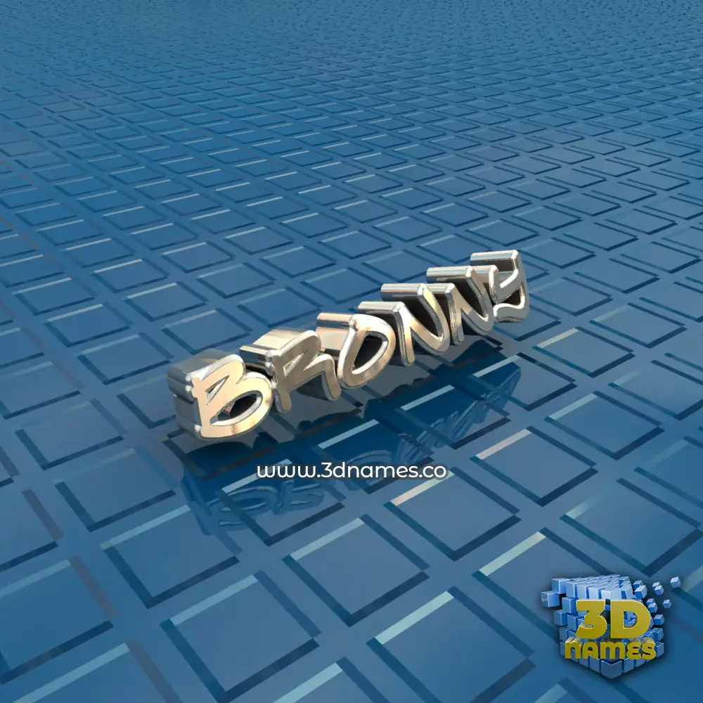 bronny in Blue Bling style - 3D name wallpaper