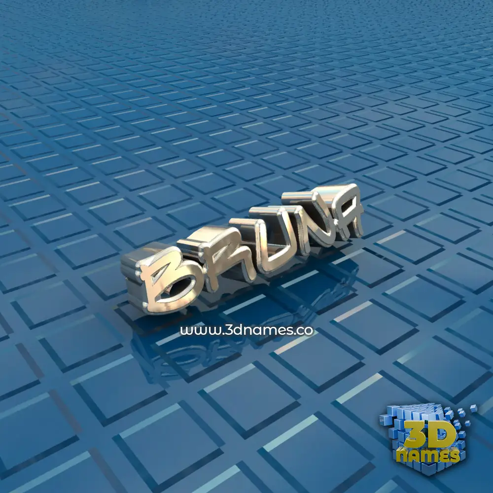 bruna in Blue Bling style - 3D name wallpaper
