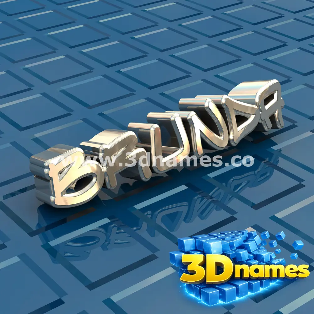 brunda in Blue Bling style - 3D name wallpaper