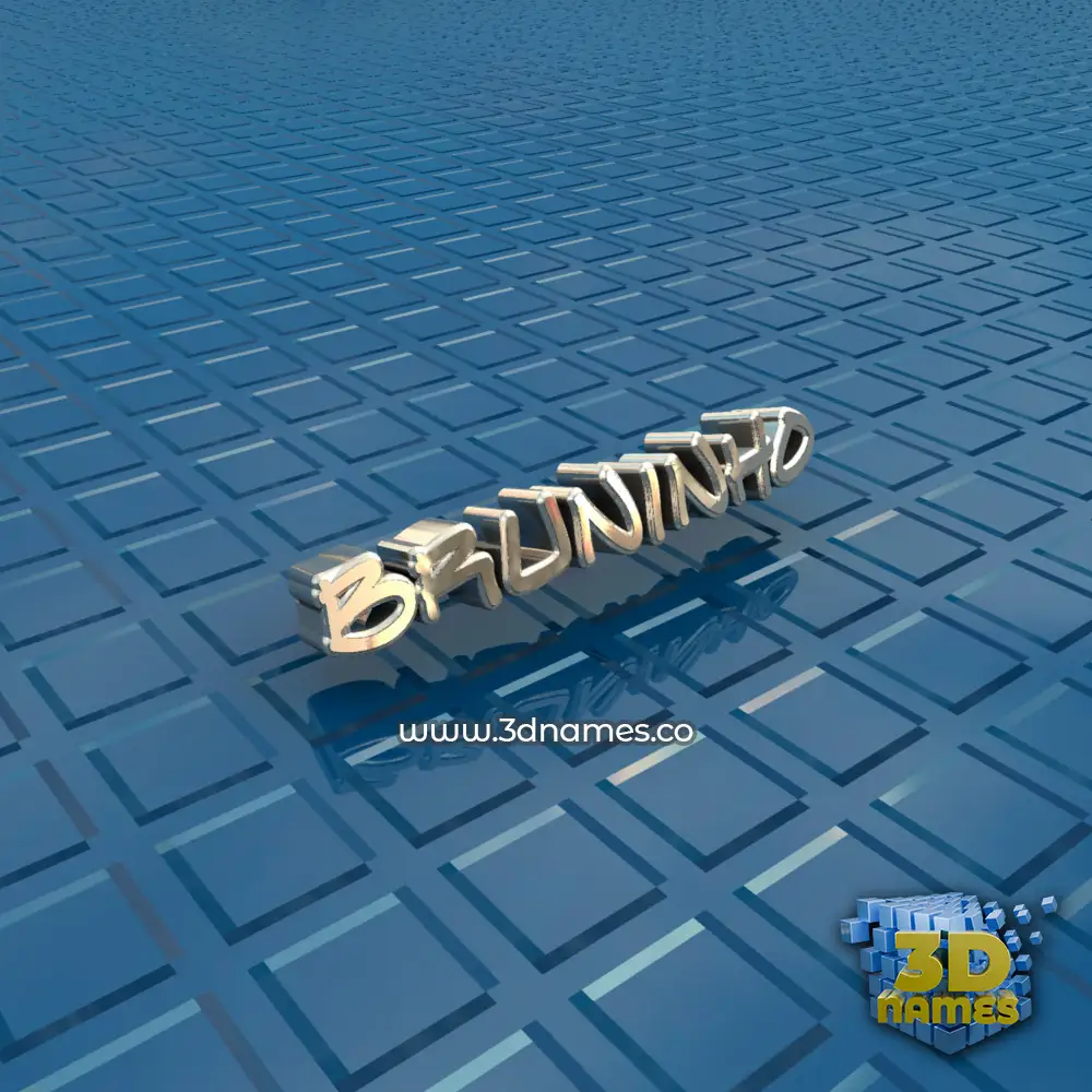 bruninho in Blue Bling style - 3D name wallpaper