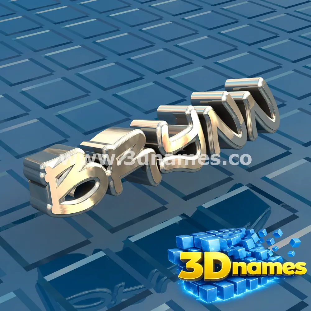 brynn in Blue Bling style - 3D name wallpaper