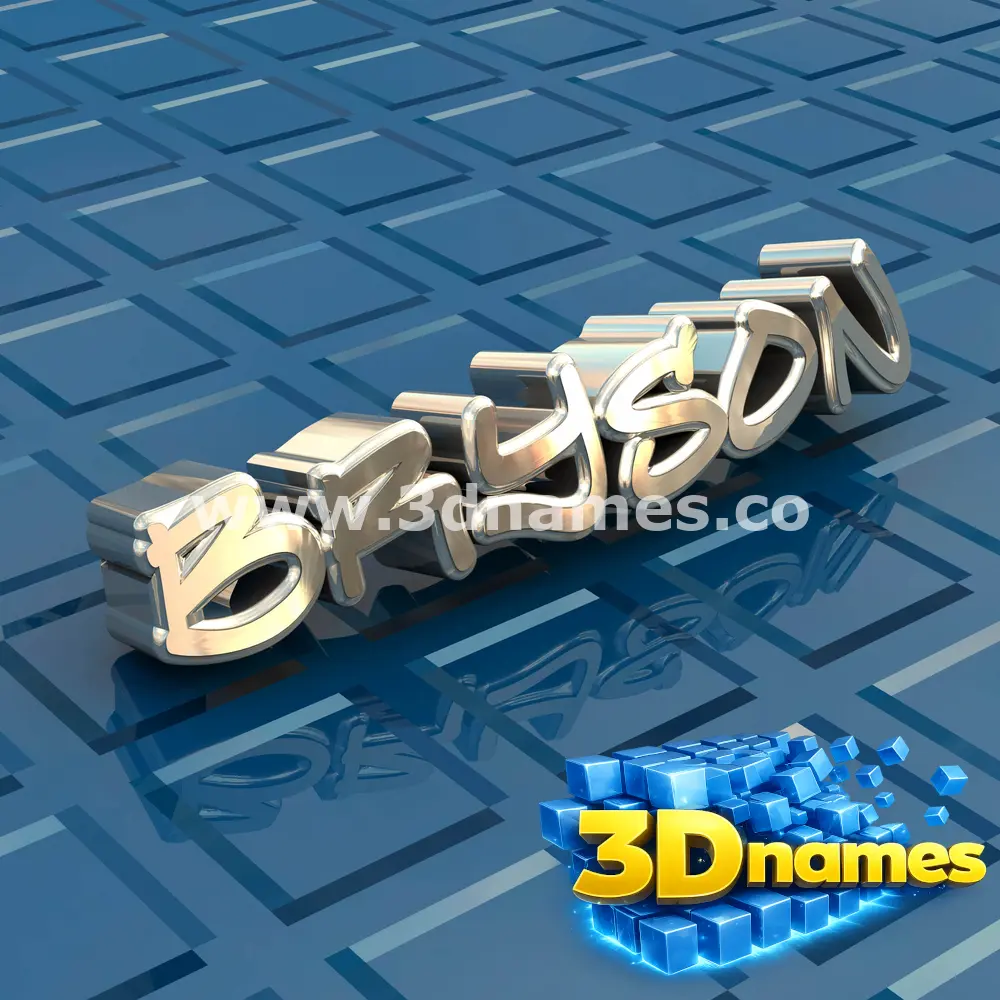 bryson in Blue Bling style - 3D name wallpaper
