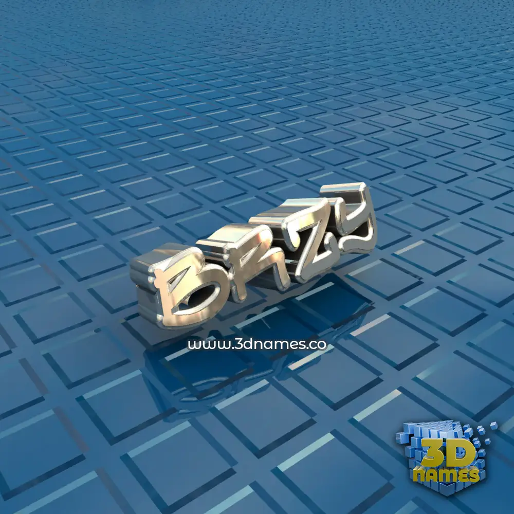brzy in Blue Bling style - 3D name wallpaper