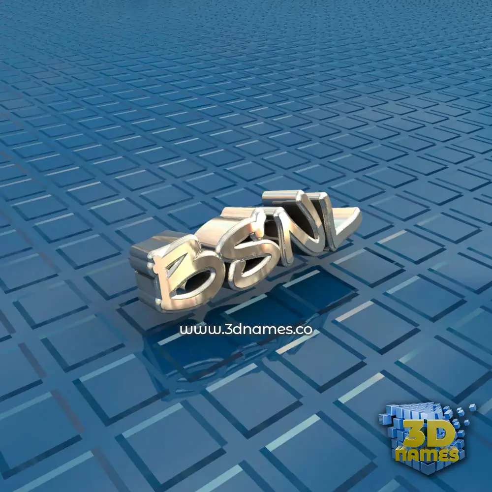 bsnl in Blue Bling style - 3D name wallpaper