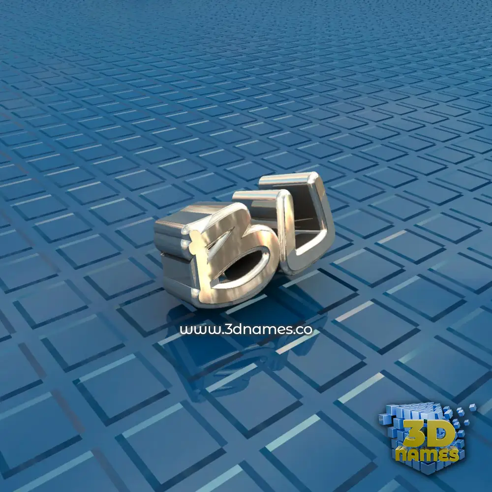 bu in Blue Bling style - 3D name wallpaper