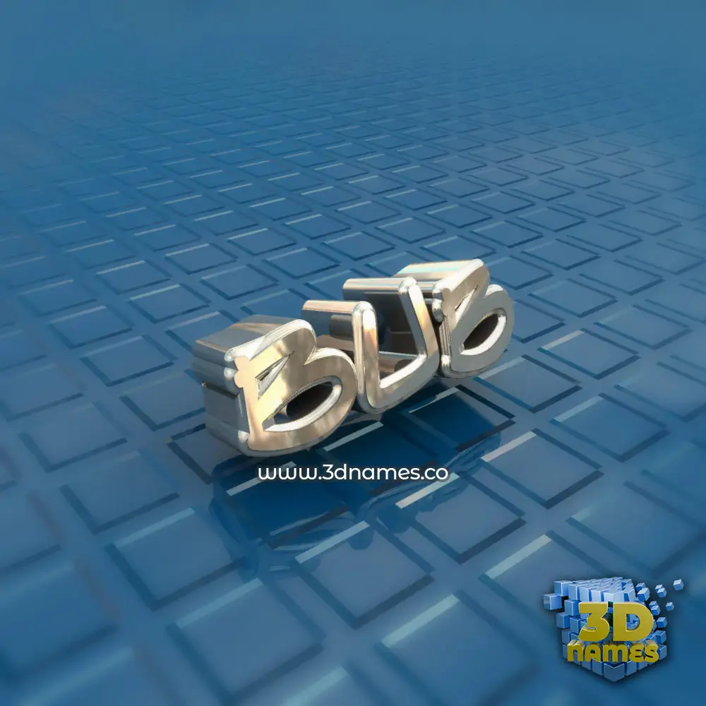 bub in Blue Bling style - 3D name wallpaper