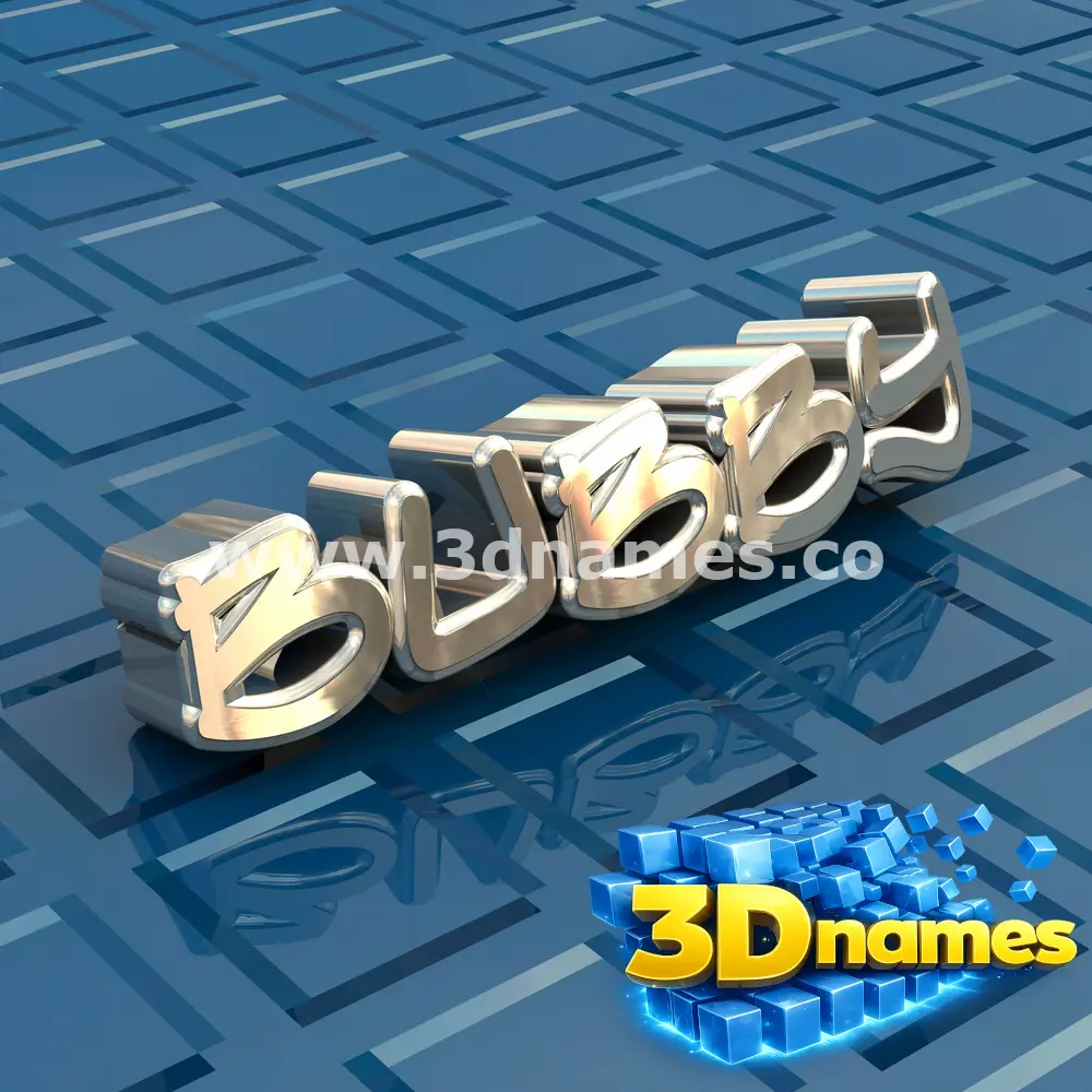 bubby in Blue Bling style - 3D name wallpaper