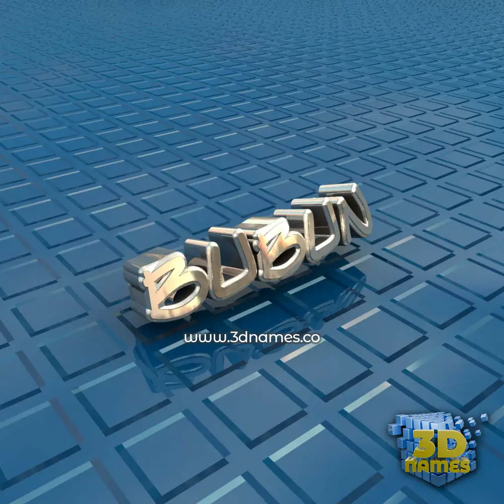 bubun in Blue Bling style - 3D name wallpaper