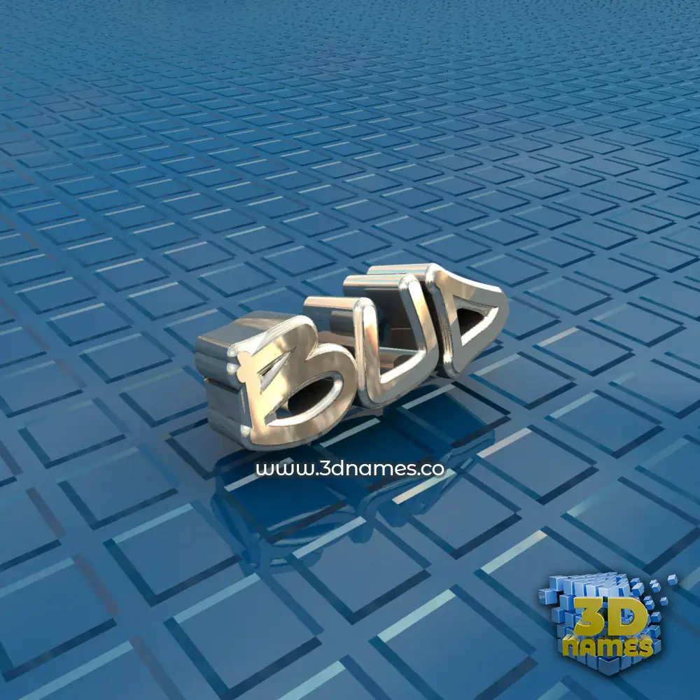 bud in Blue Bling style - 3D name wallpaper