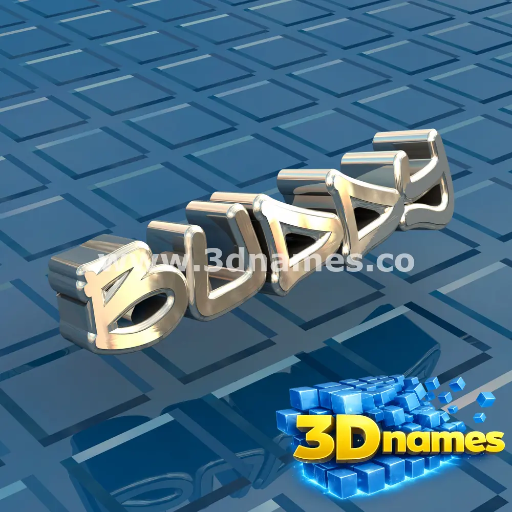 buddy in Blue Bling style - 3D name wallpaper