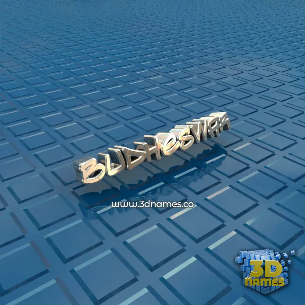 budheswar in Blue Bling style - 3D name wallpaper