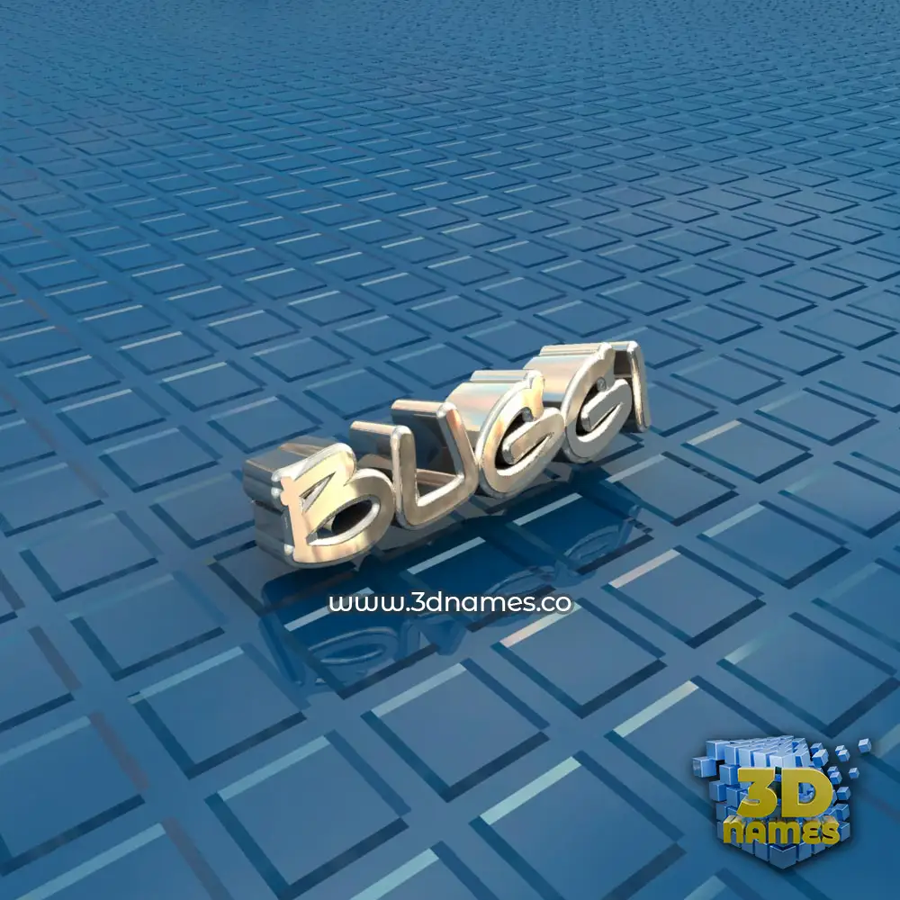 buggi in Blue Bling style - 3D name wallpaper