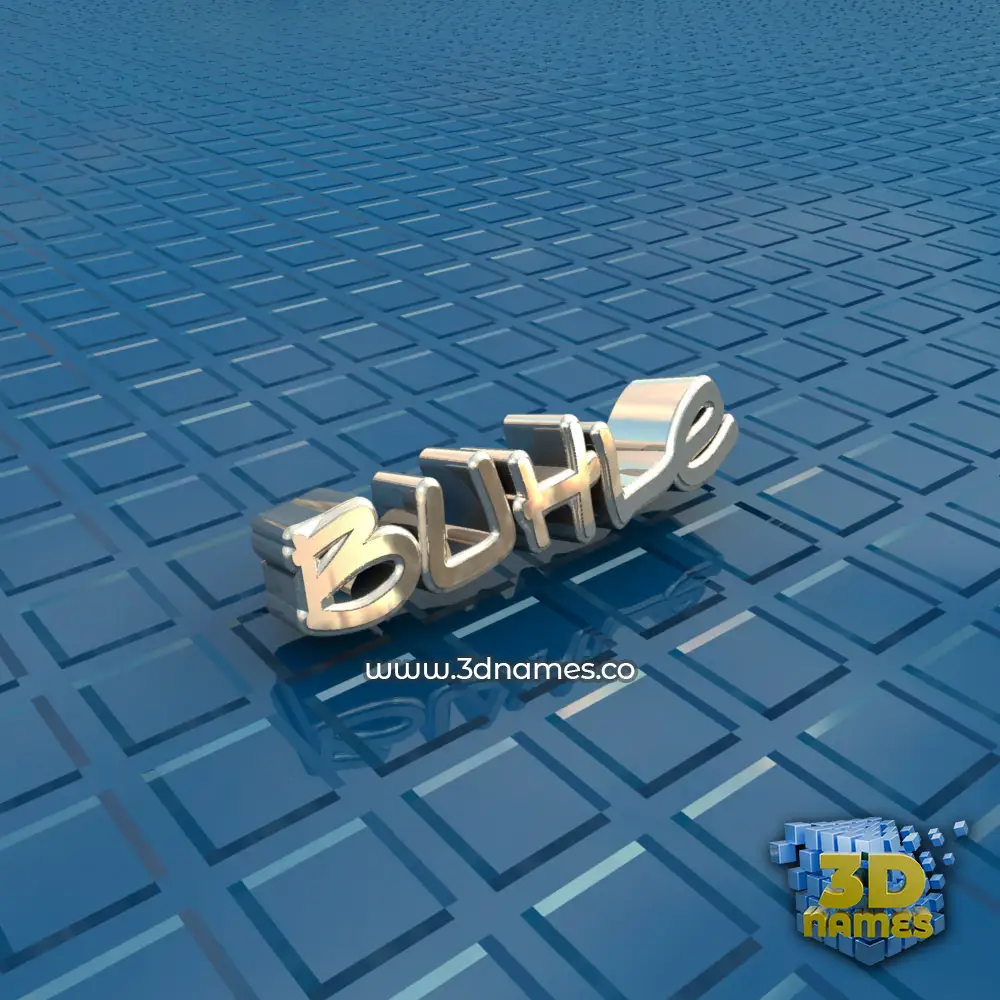 buhle in Blue Bling style - 3D name wallpaper