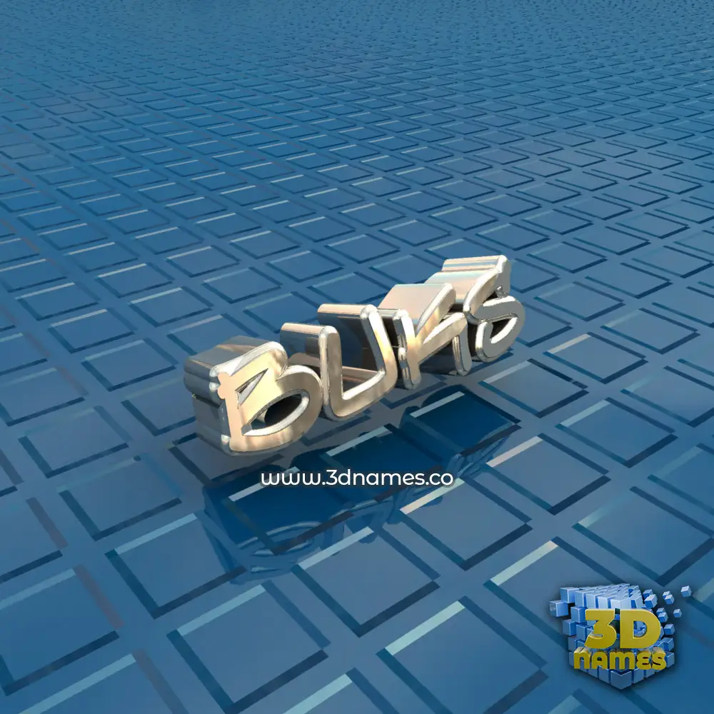 buks in Blue Bling style - 3D name wallpaper