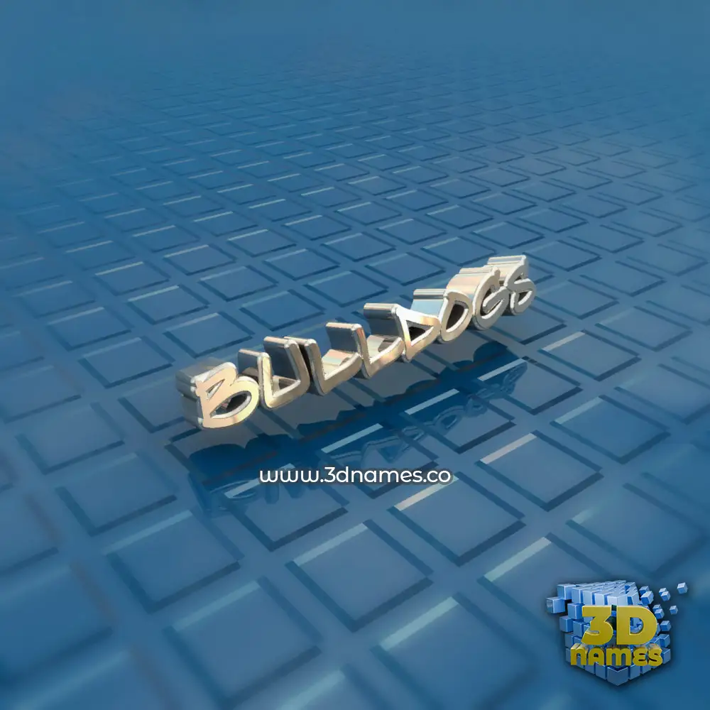 bulldogs in Blue Bling style - 3D name wallpaper