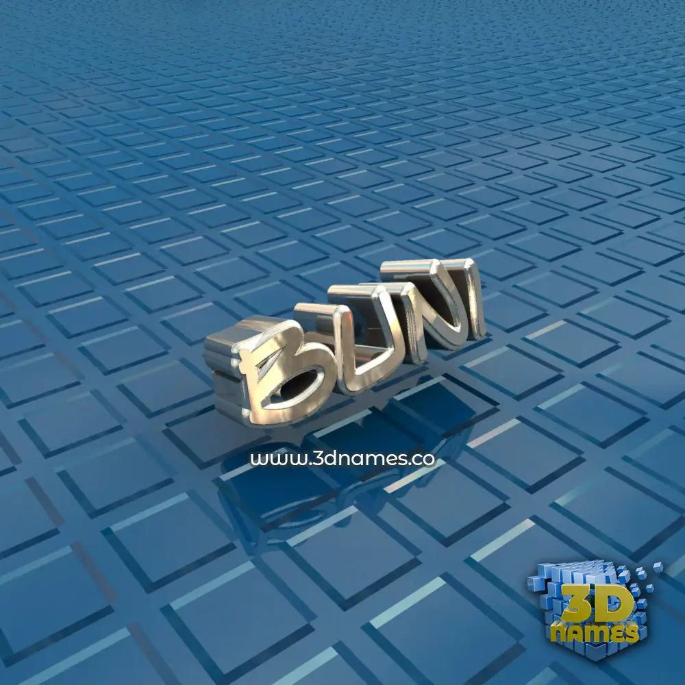 buni in Blue Bling style - 3D name wallpaper