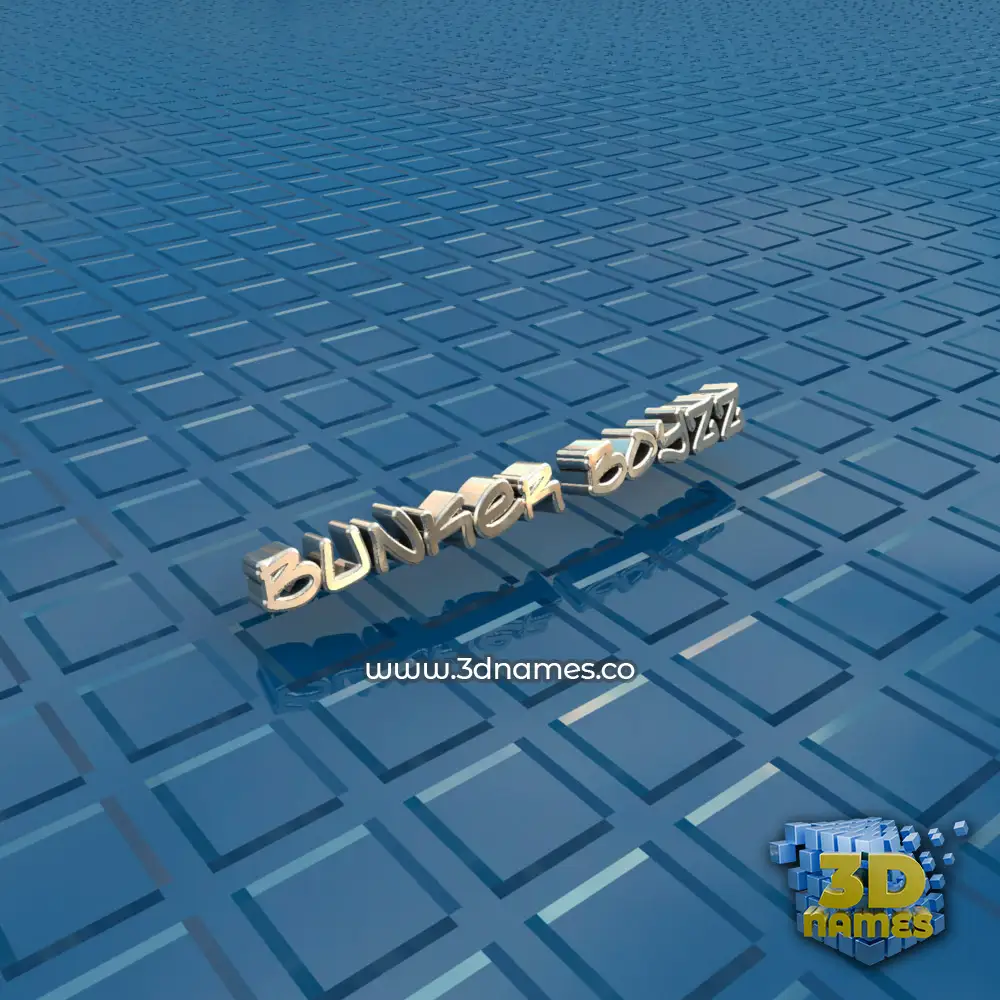 bunker boyzz in Blue Bling style - 3D name wallpaper