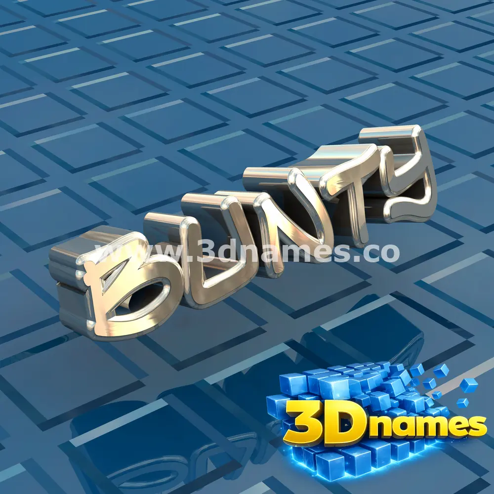 bunty in Blue Bling style - 3D name wallpaper