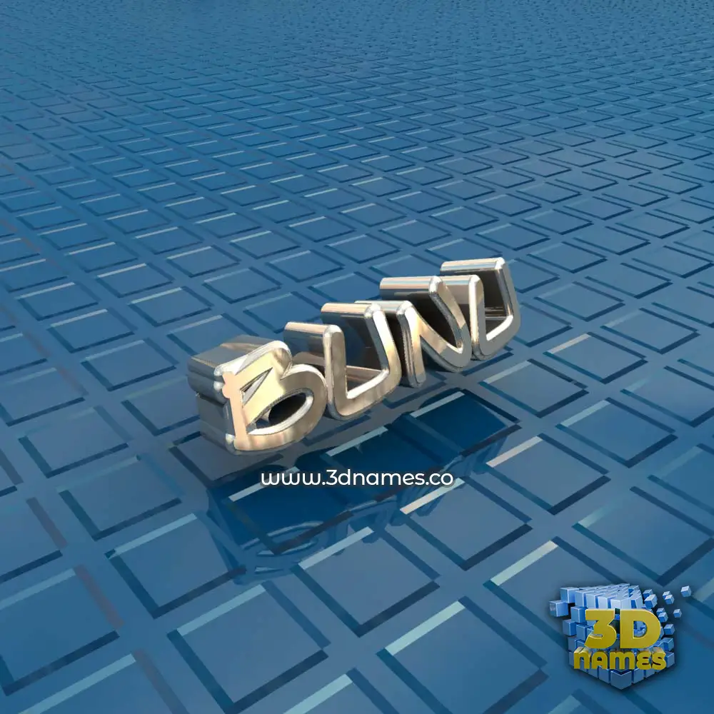 bunu in Blue Bling style - 3D name wallpaper
