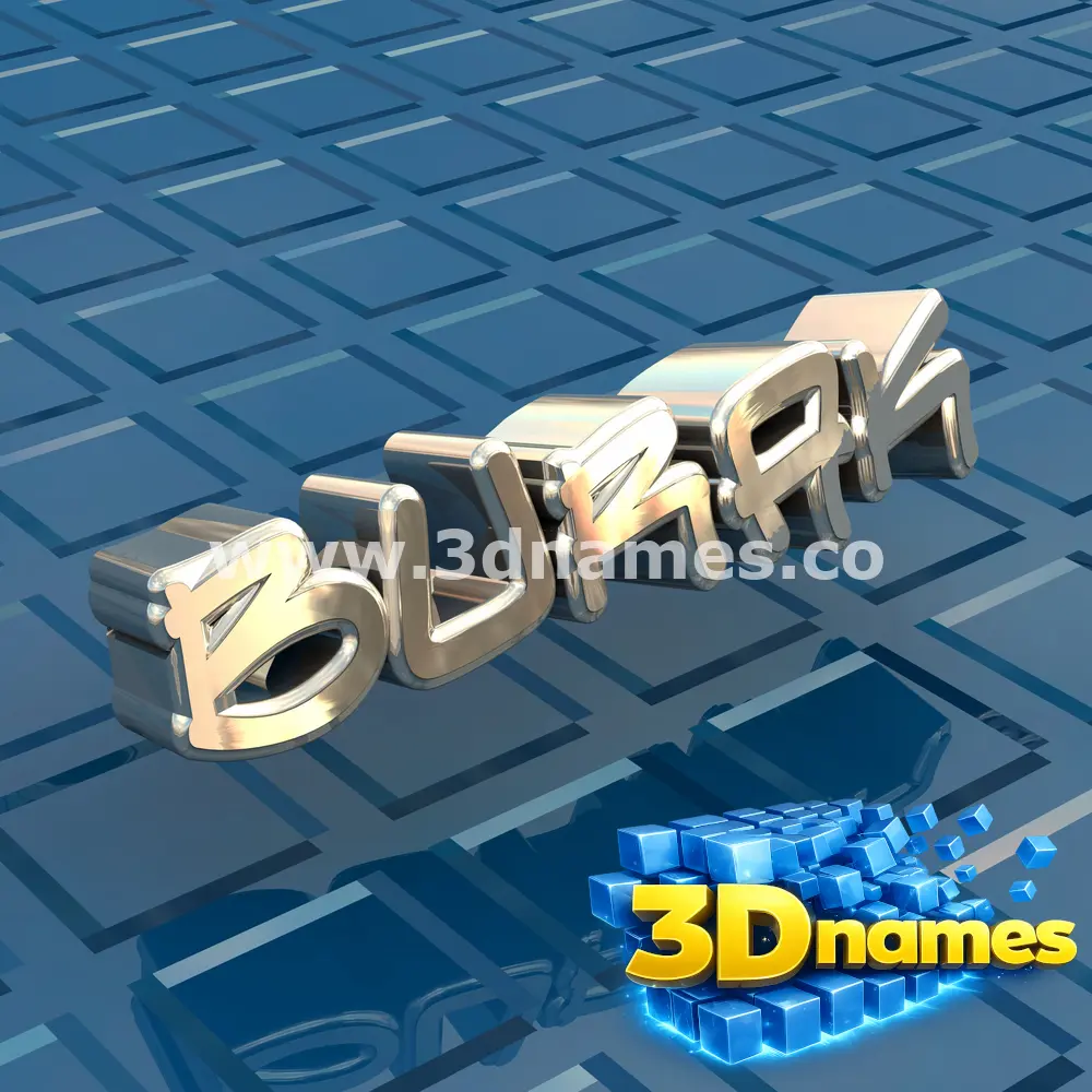 burak in Blue Bling style - 3D name wallpaper