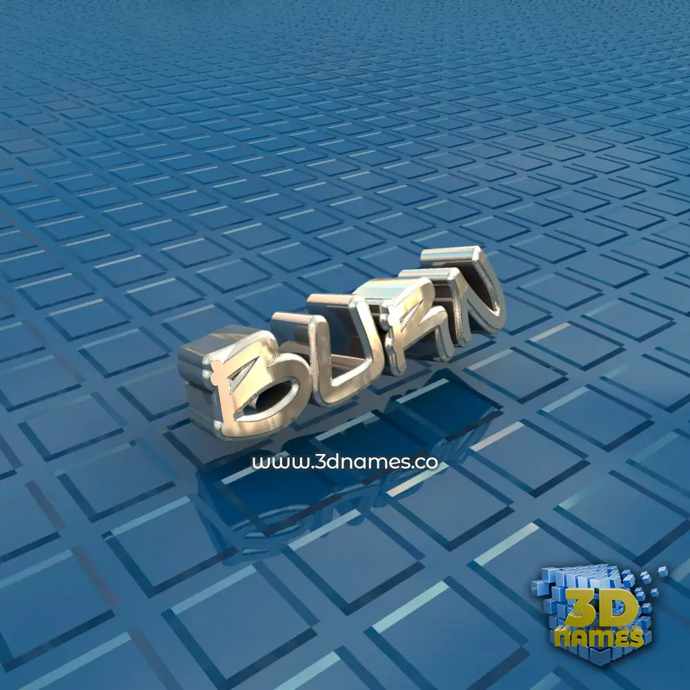 burn in Blue Bling style - 3D name wallpaper