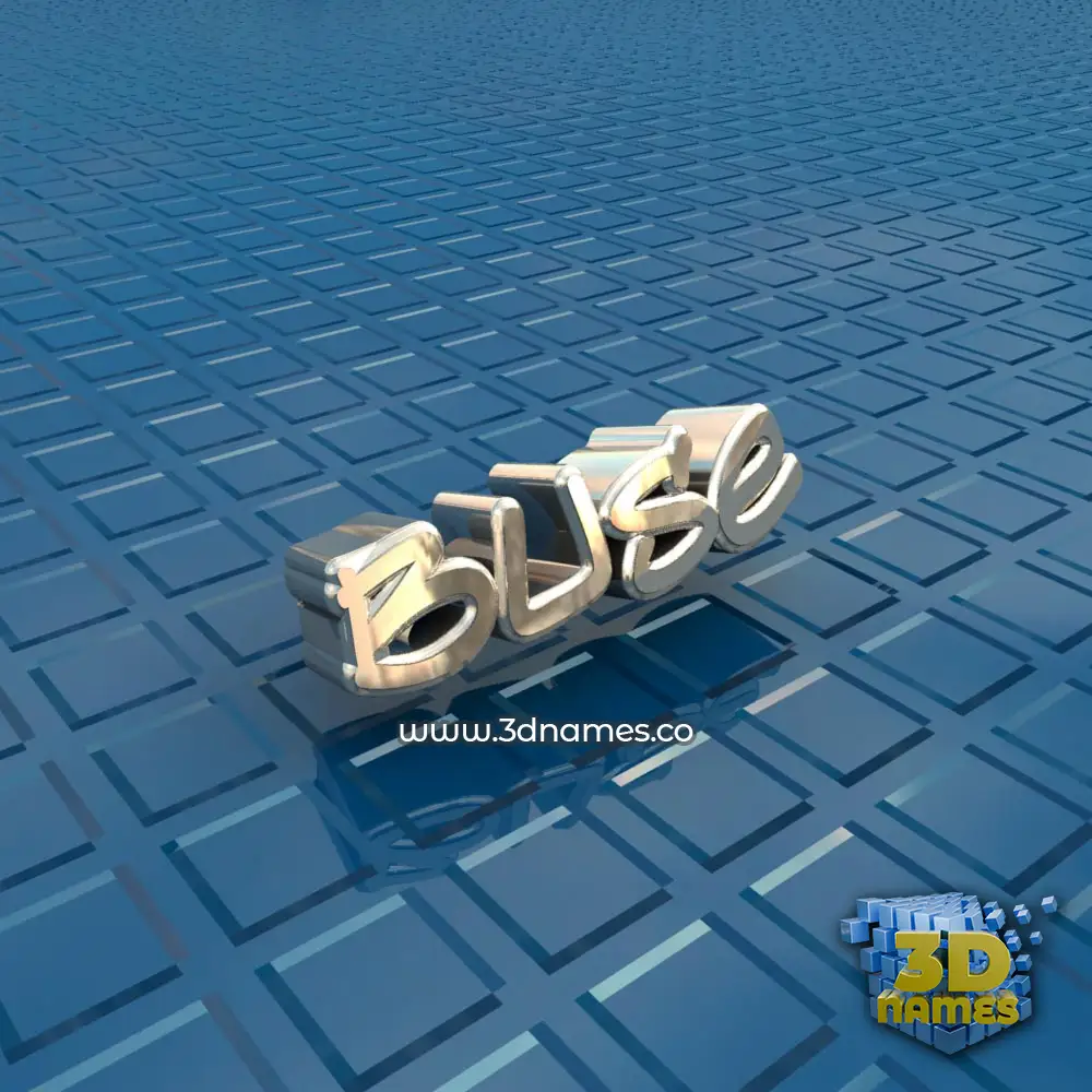 buse in Blue Bling style - 3D name wallpaper