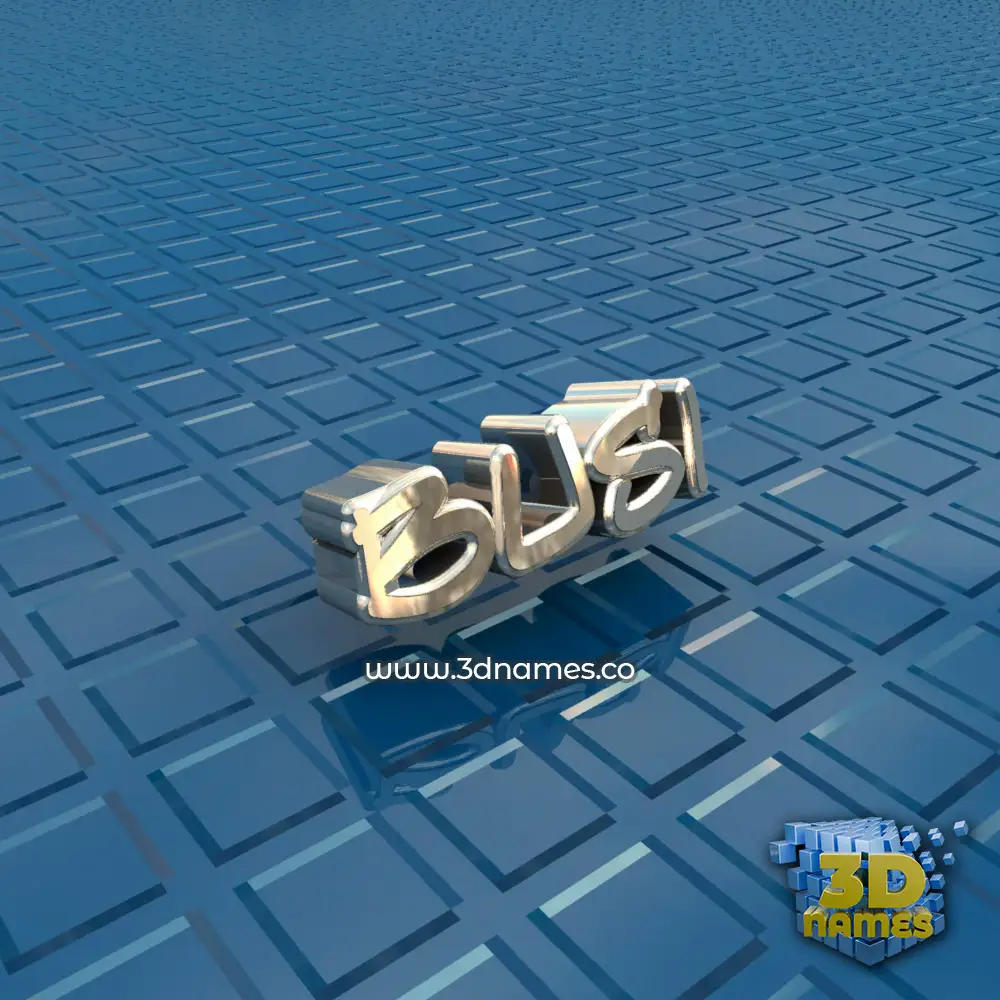 busi in Blue Bling style - 3D name wallpaper
