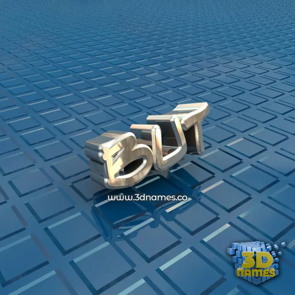 but in Blue Bling style - 3D name wallpaper