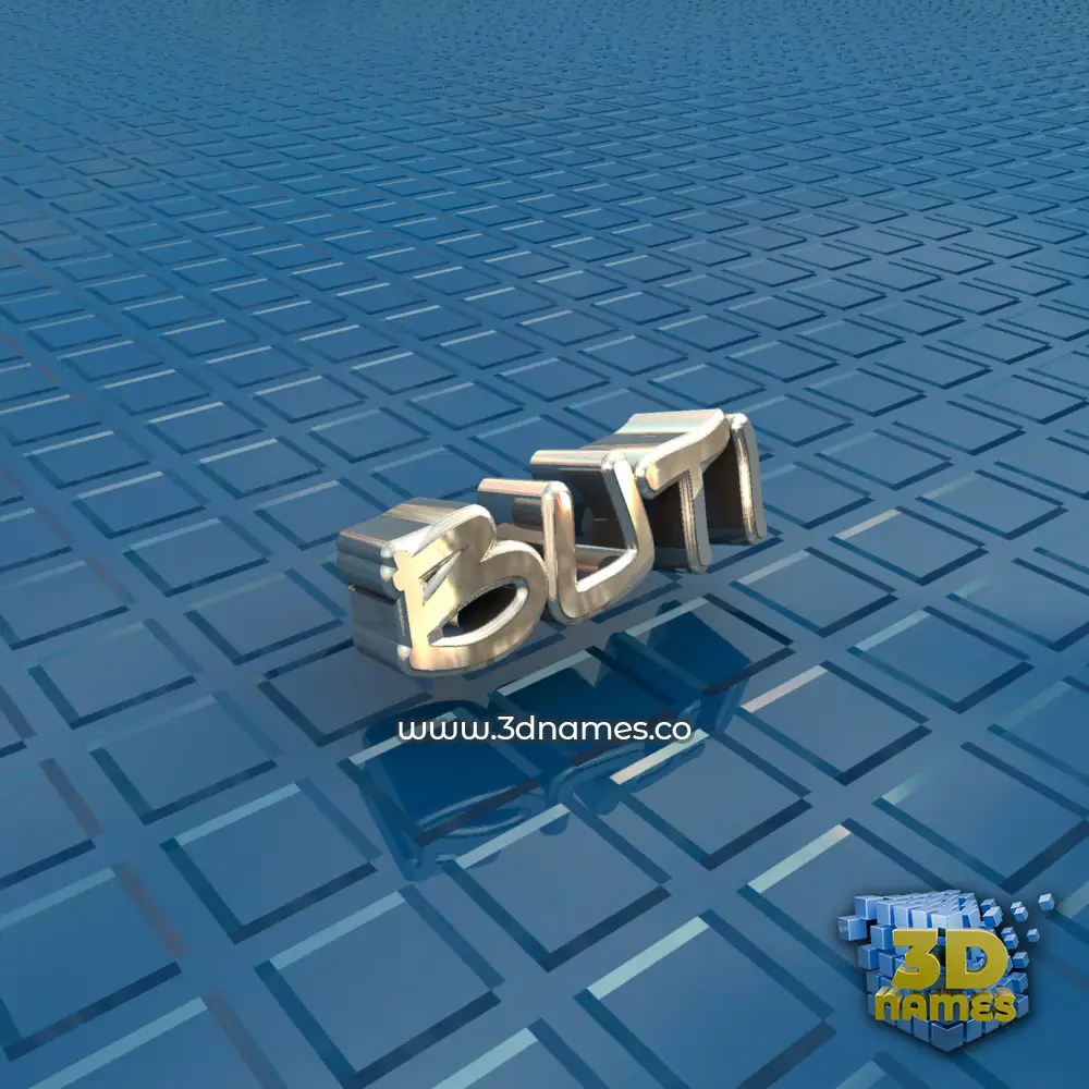 buti in Blue Bling style - 3D name wallpaper