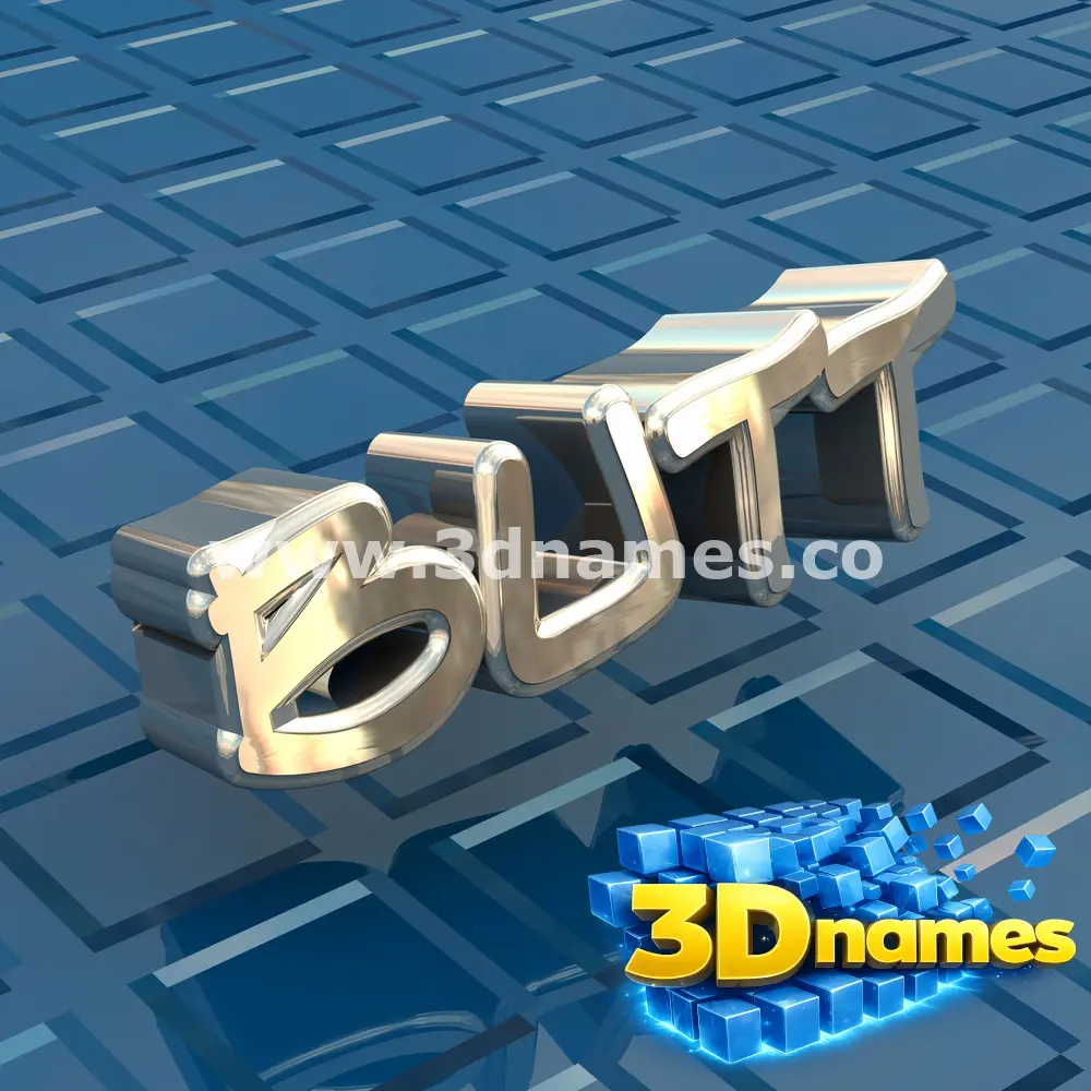 butt in Blue Bling style - 3D name wallpaper